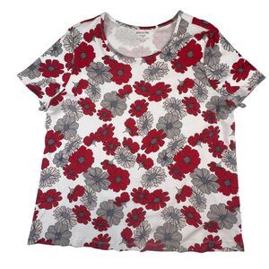 White Stag Shirt XXL Bloomcore Crew Neck Cottagecore Comfort Floral Hawiian Tee